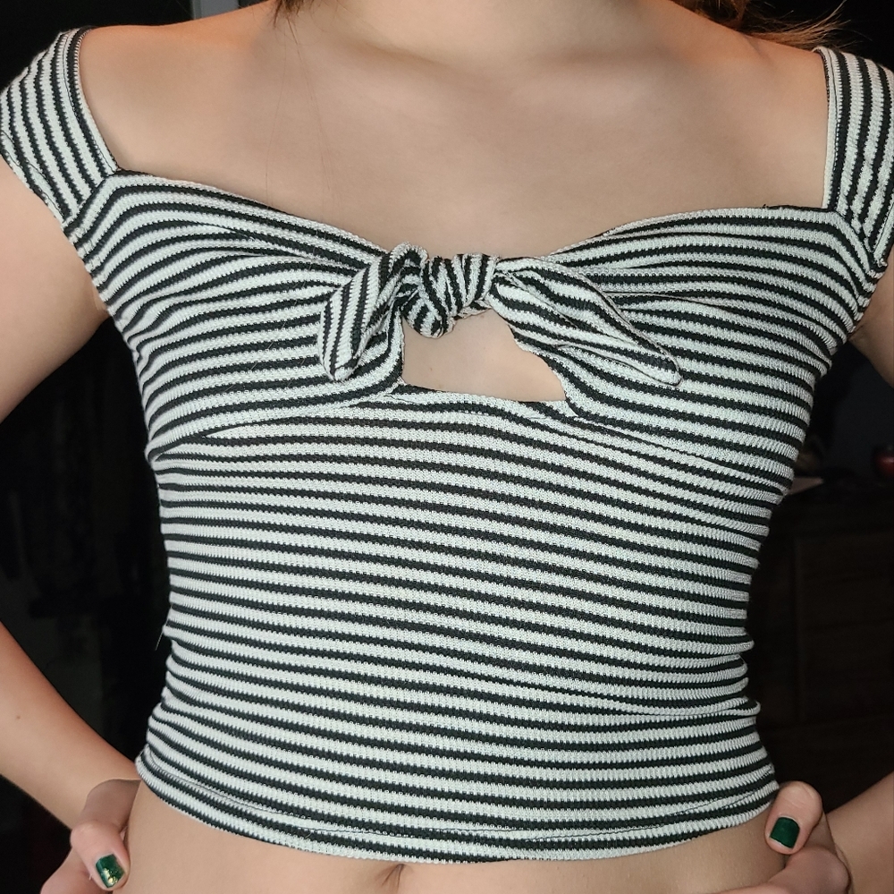 Striped cropped top